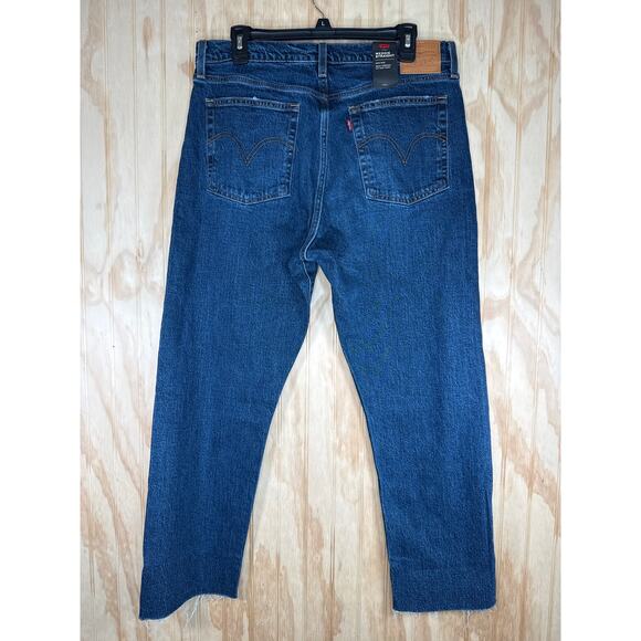 Levi’s x Anthropologie Wedgie Straight High-Rise Jeans NWT Size 32 Medium Wash - Picture 2 of 8